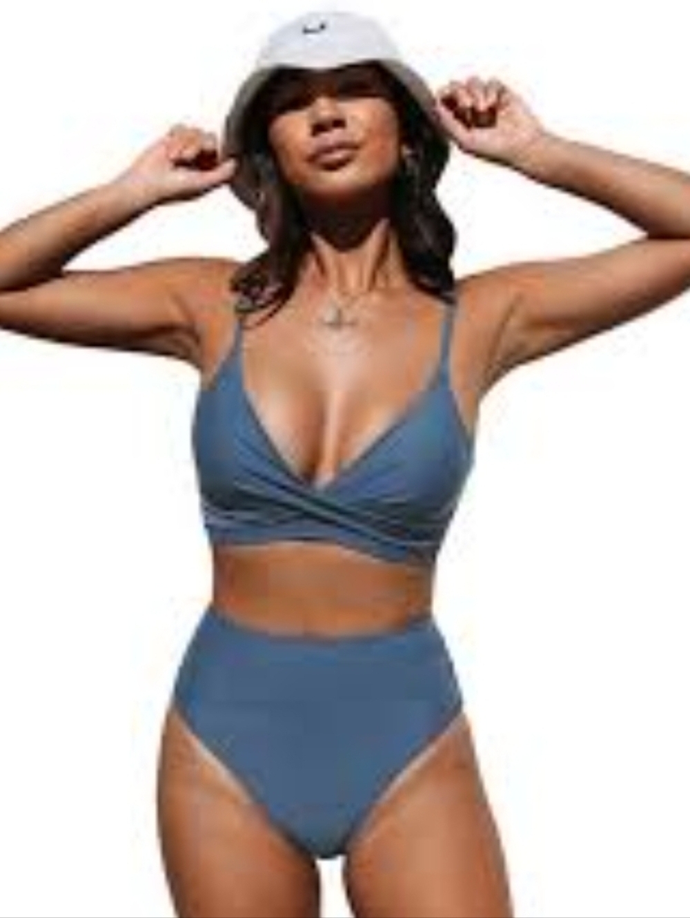 Cupshe Brand Blue Two-Piece Bikini Set L